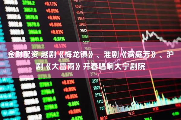 金财配资 越剧《梅龙镇》、淮剧《满庭芳》、沪剧《大雷雨》开春唱响大宁剧院